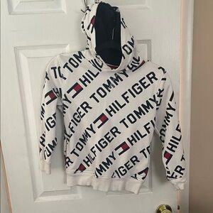 Tommy Hilfiger White and Black Logo Kid’s Hoodie